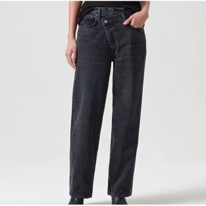 AGOLDE Criss Cross Upsized Jean in Shambles Black